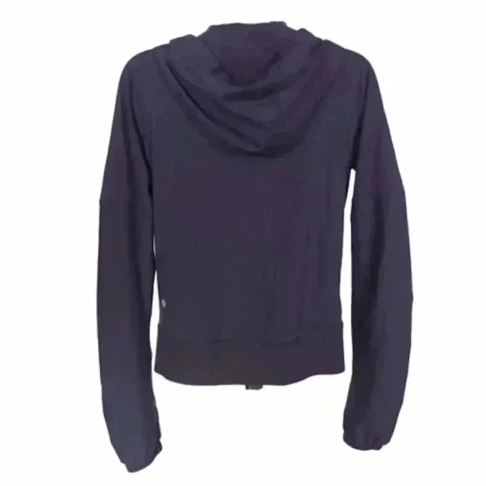Lululemon Street to Studio Jacket Black Women's 4 Full Zip Hooded Lined Pockets